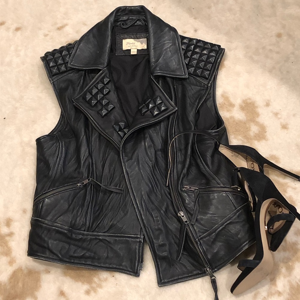 Elizabeth & James: Studded Leather Vest
